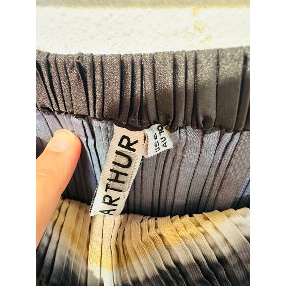 ARTHUR Women's Black Brown Floral Strapless Flower Mini Dress Size Small - Picture 8 of 16